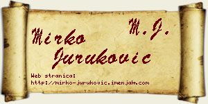 Mirko Juruković vizit kartica